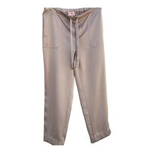 Chico's Black Label Straight Leg‎ Drawstring Satin Polyester Pants M